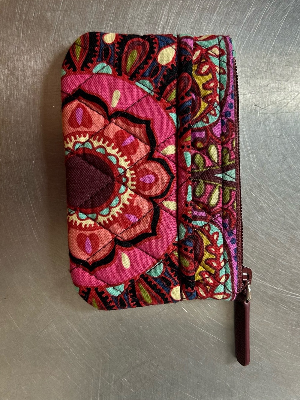 Vera Bradley Quilted Resort Medallion Paisley Coin Purse Pouch NWOT Retired